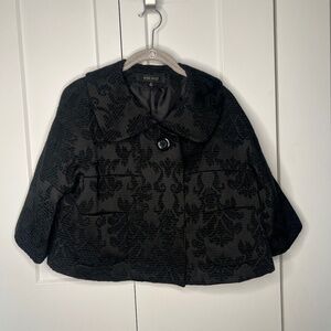 Nine West Black Jacquard Swing Jacket Women's Size 6